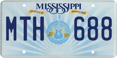 MS license plate MTH688