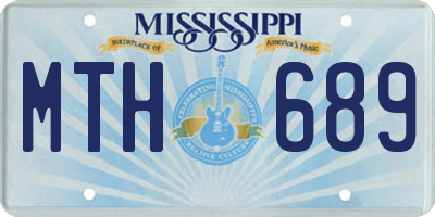 MS license plate MTH689