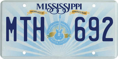 MS license plate MTH692