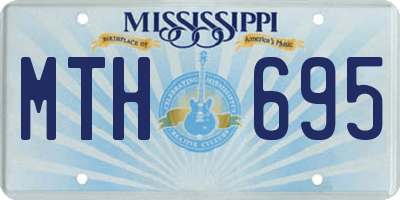 MS license plate MTH695