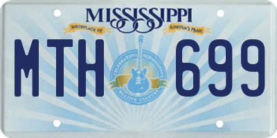 MS license plate MTH699
