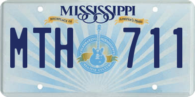 MS license plate MTH711