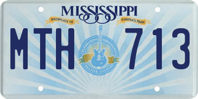 MS license plate MTH713