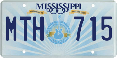 MS license plate MTH715