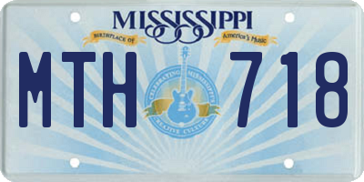 MS license plate MTH718