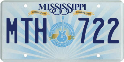 MS license plate MTH722