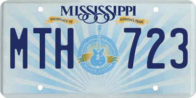 MS license plate MTH723