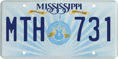MS license plate MTH731