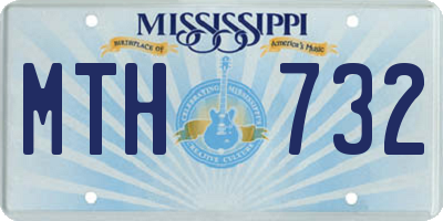 MS license plate MTH732