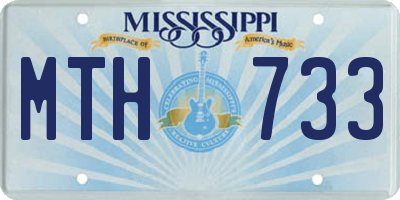 MS license plate MTH733