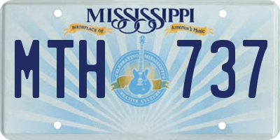 MS license plate MTH737