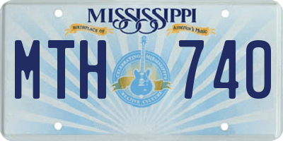 MS license plate MTH740