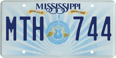 MS license plate MTH744