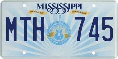 MS license plate MTH745