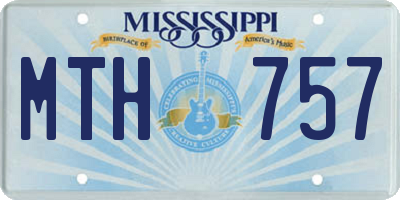 MS license plate MTH757