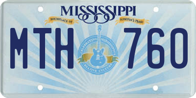 MS license plate MTH760