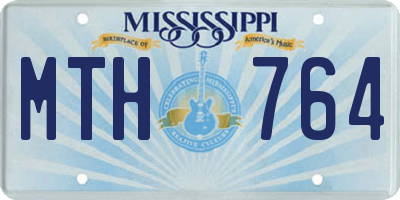 MS license plate MTH764