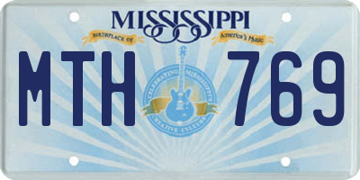 MS license plate MTH769