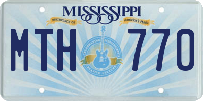MS license plate MTH770