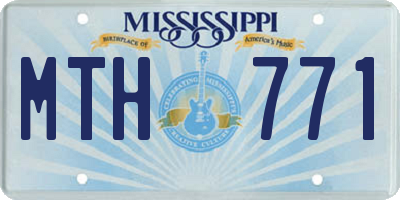 MS license plate MTH771