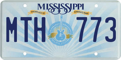 MS license plate MTH773