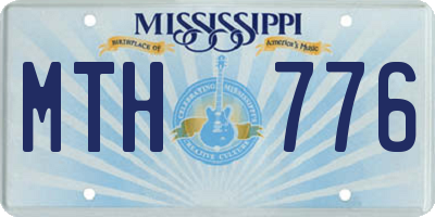 MS license plate MTH776