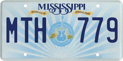 MS license plate MTH779