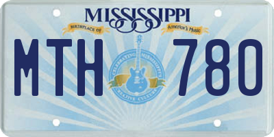 MS license plate MTH780