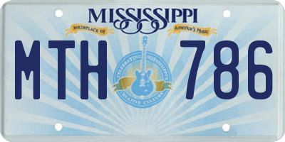 MS license plate MTH786