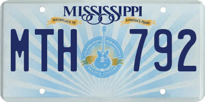 MS license plate MTH792