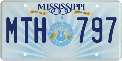 MS license plate MTH797