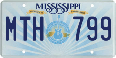 MS license plate MTH799