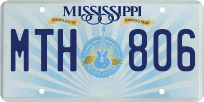MS license plate MTH806