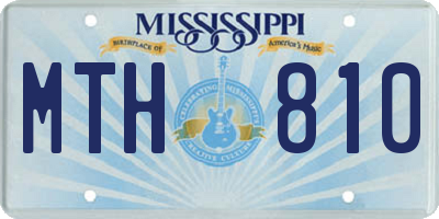 MS license plate MTH810
