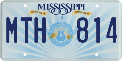MS license plate MTH814