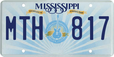MS license plate MTH817