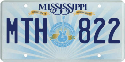 MS license plate MTH822