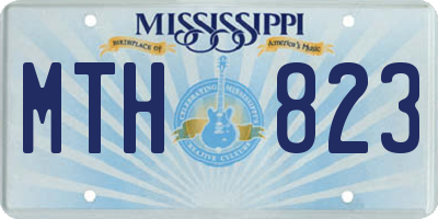 MS license plate MTH823