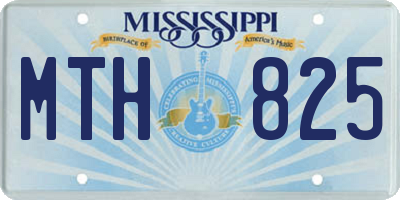MS license plate MTH825