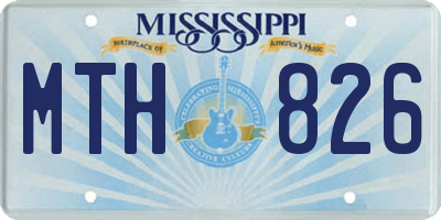 MS license plate MTH826