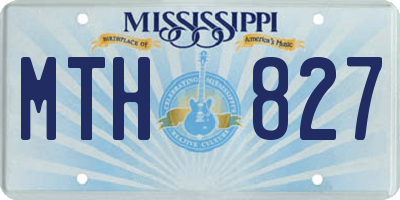 MS license plate MTH827