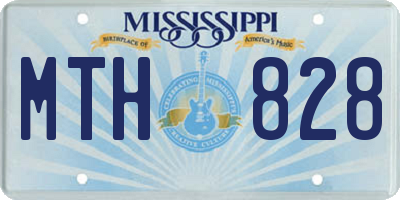 MS license plate MTH828