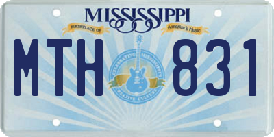 MS license plate MTH831