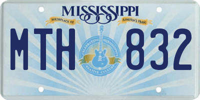 MS license plate MTH832
