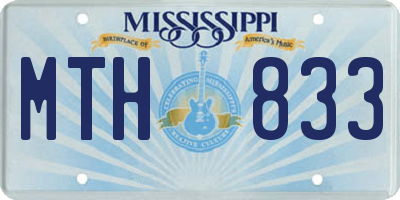 MS license plate MTH833
