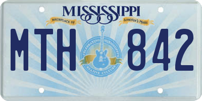 MS license plate MTH842
