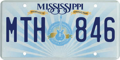 MS license plate MTH846