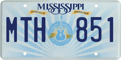 MS license plate MTH851