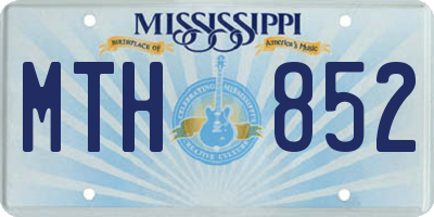 MS license plate MTH852