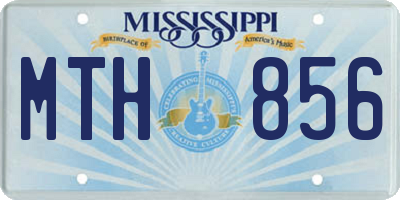 MS license plate MTH856